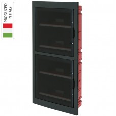 Πίνακας Χωνευτός 4Σειρών 72Στοιχείων IP40 Μαύρος EC63072NE